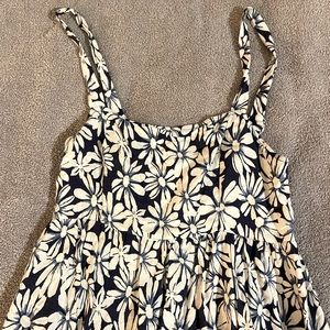 Blue and white floral sundress size small